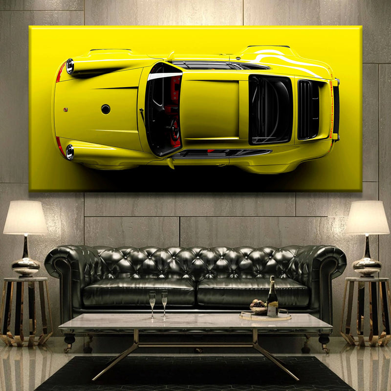 Citron Porsche 911 Canvas