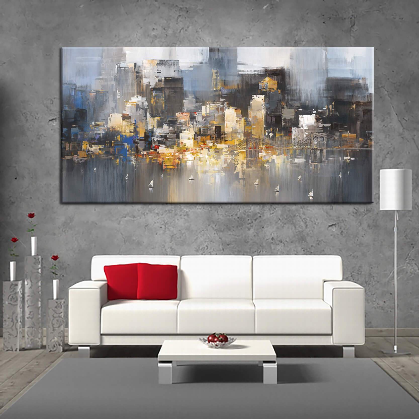 Cityscape Evening Canvas