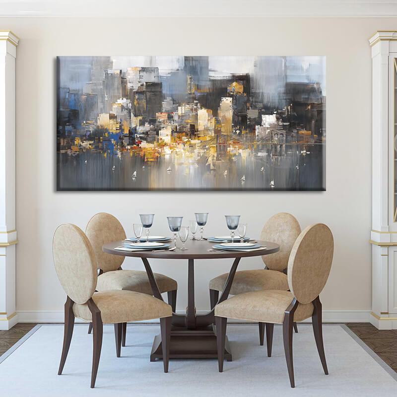 Cityscape Evening Canvas