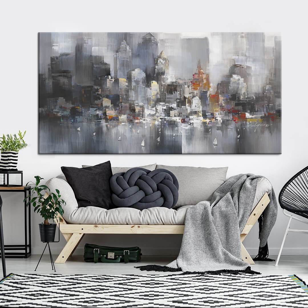 Cityscape Cloudy Canvas