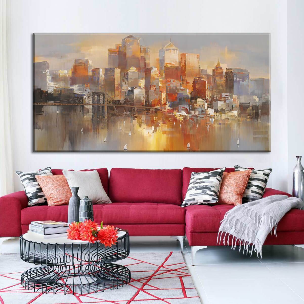 Cityscape Sunset Canvas