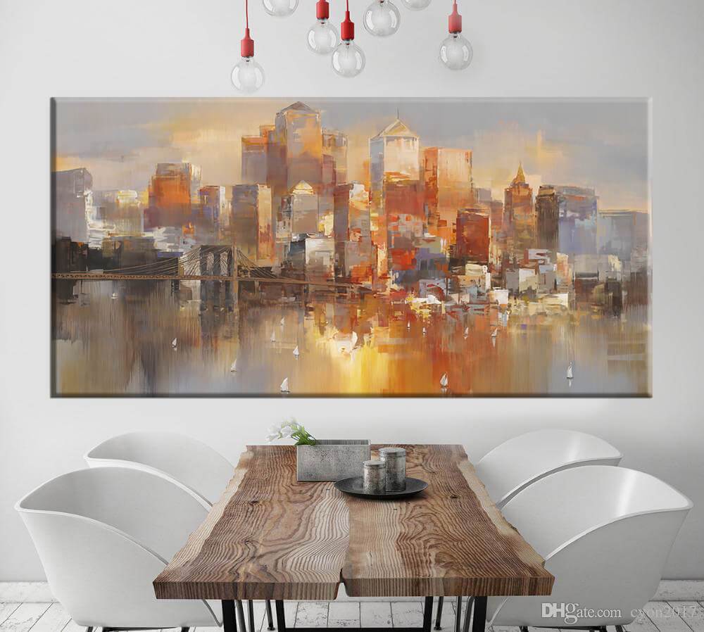 Cityscape Sunset Canvas