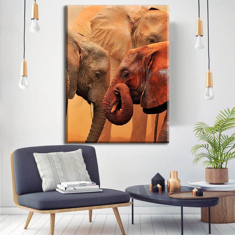 Clay Elephants Canvas