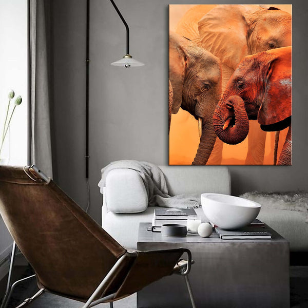 Clay Elephants Canvas