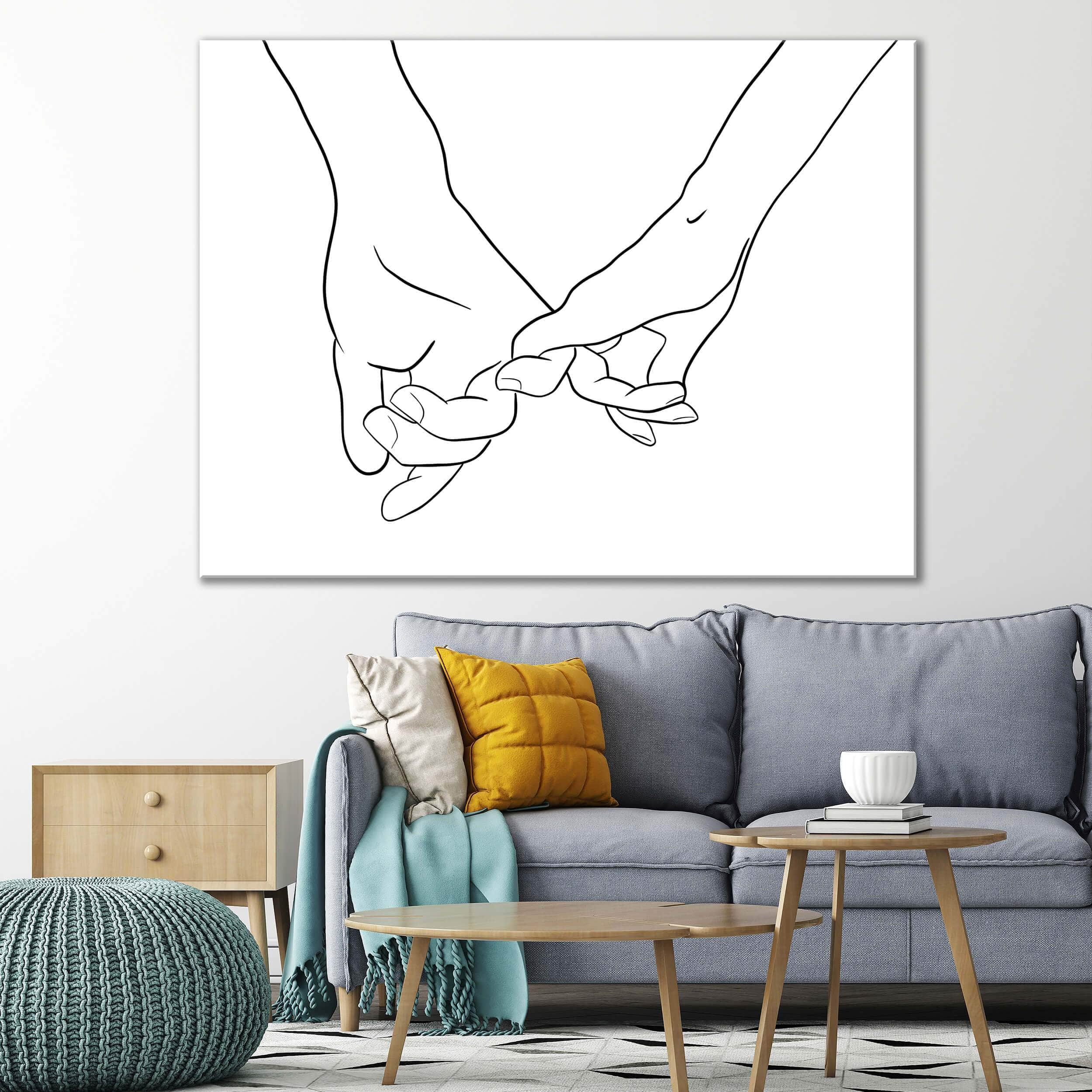 Couple hands Canvas