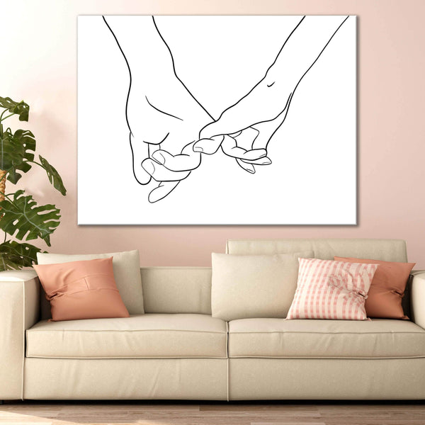 Couple hands Canvas
