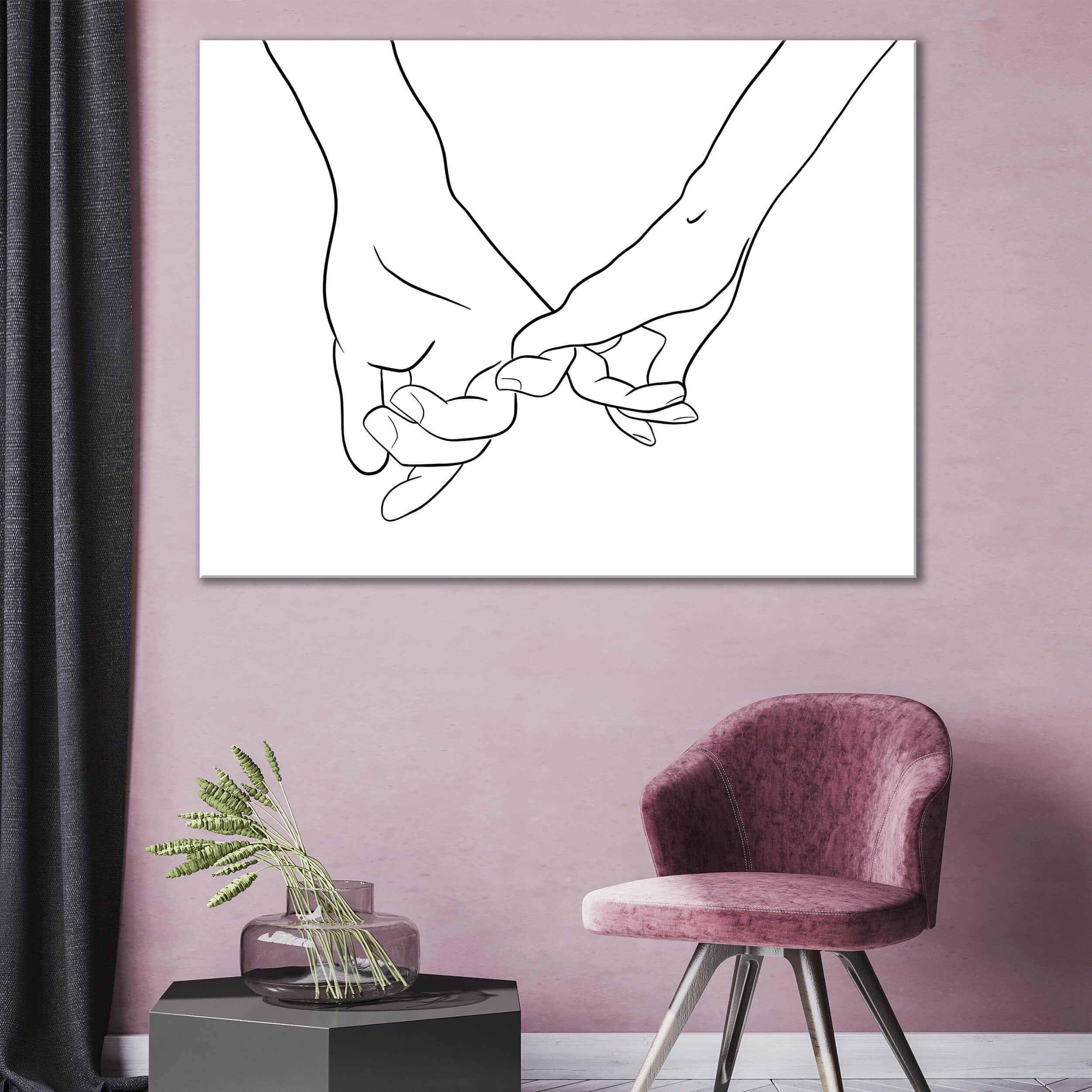 Couple hands Canvas