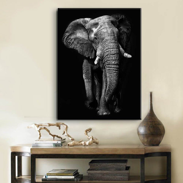 Black Elephant Canvas