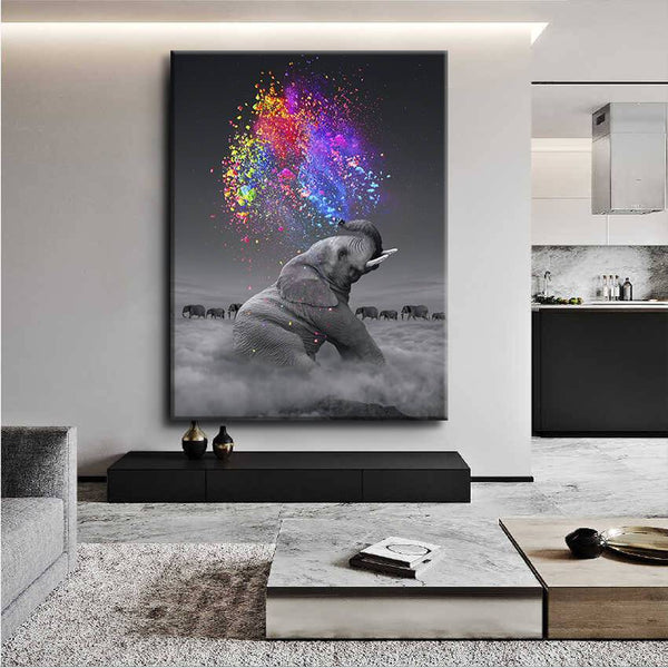 Elephant Color Canvas