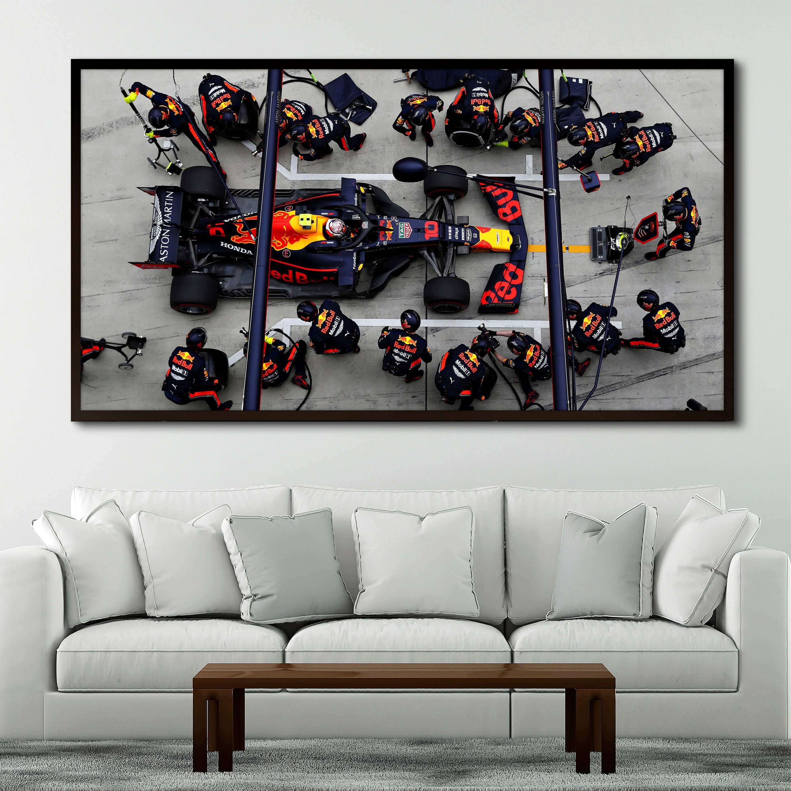 F1 Red Bull Pit Stop Canvas