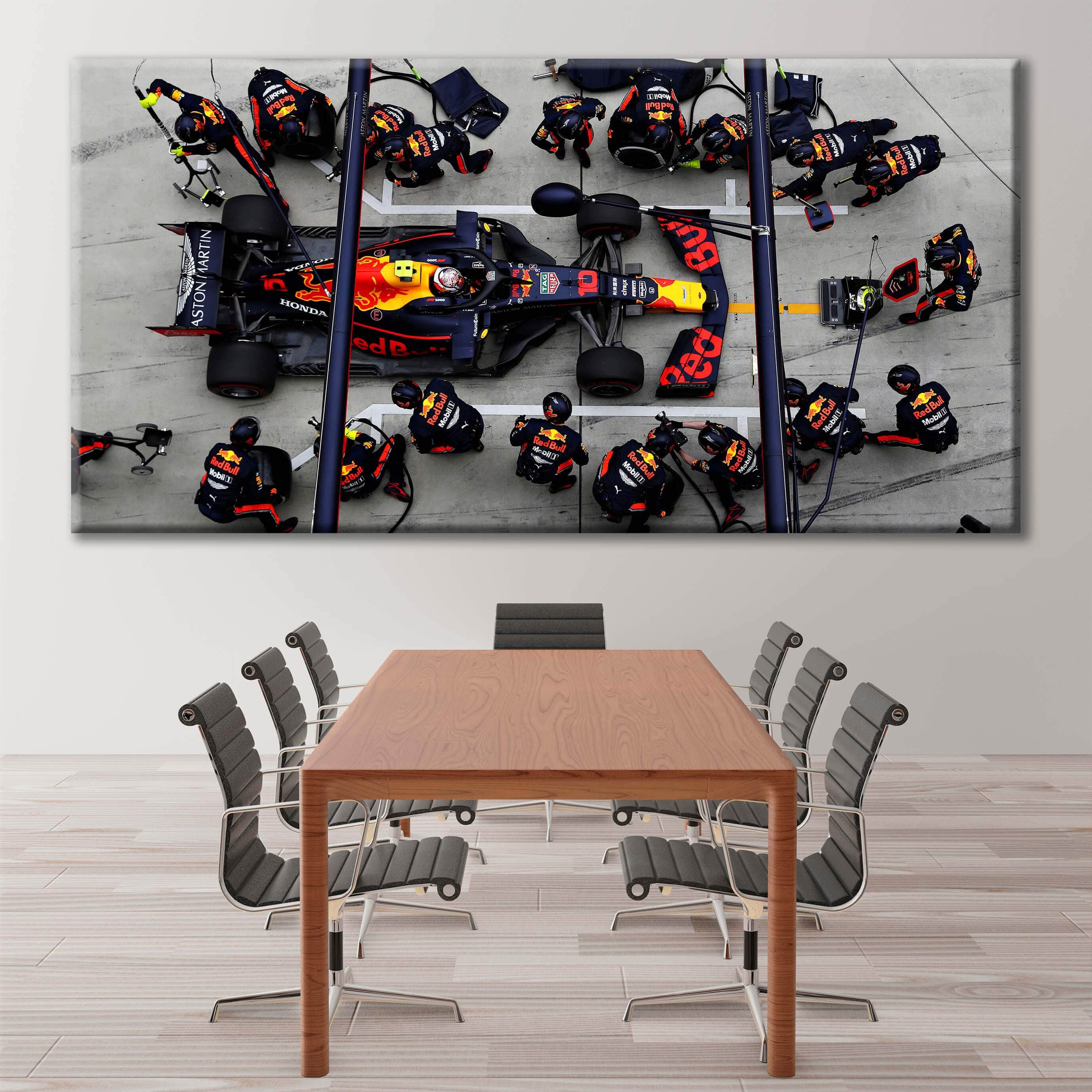 F1 Red Bull Pit Stop Canvas