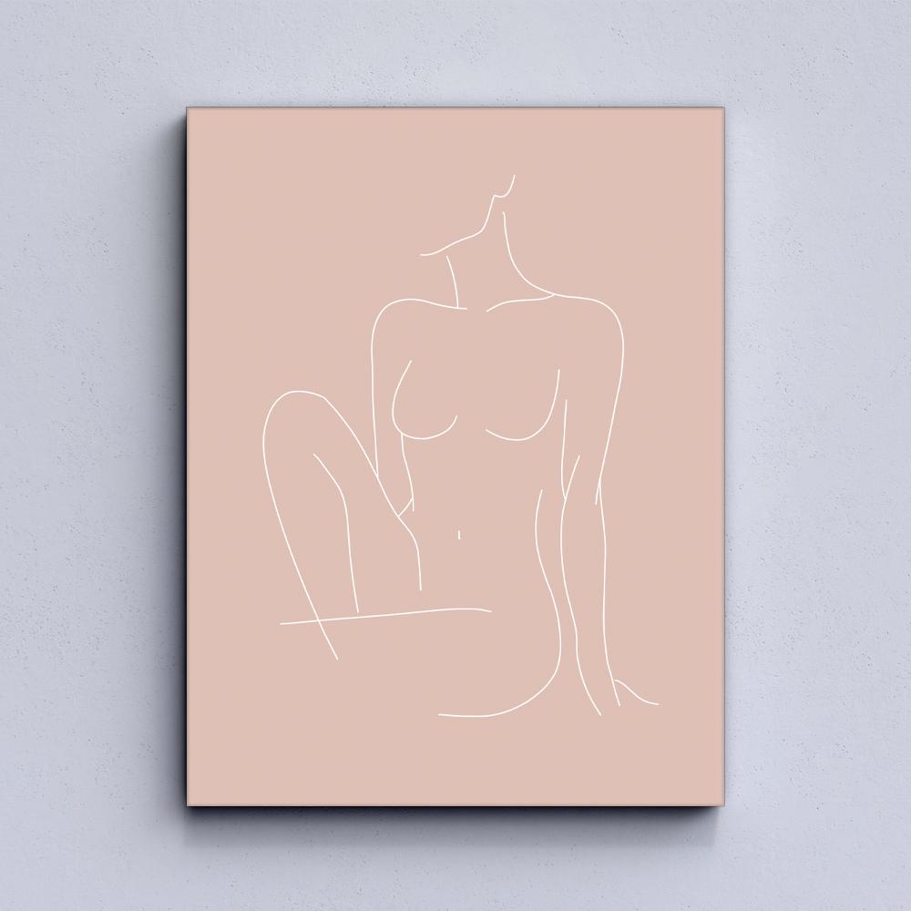 Female Line Art Canvas