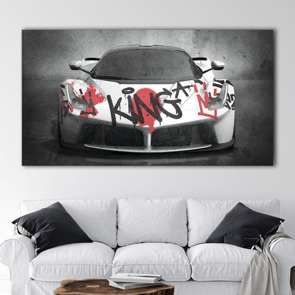 Ferrari Graffiti King Canvas