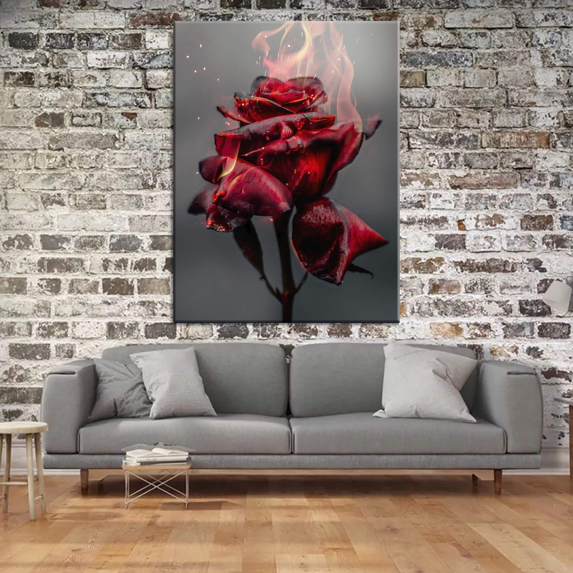 Fire Rose Canvas