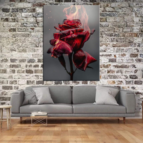Fire Rose Canvas
