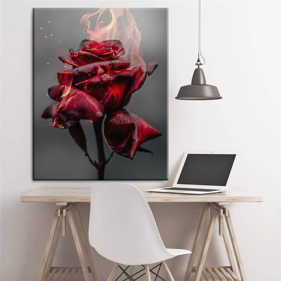 Fire Rose Canvas