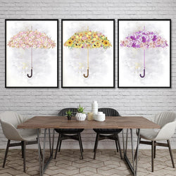 Toile Parapluies Floraux