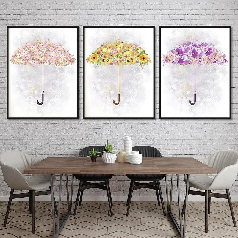 Floral Umbrellas Canvas