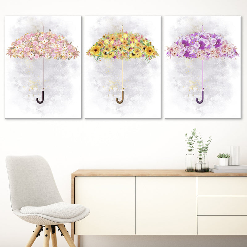 Floral Umbrellas Canvas