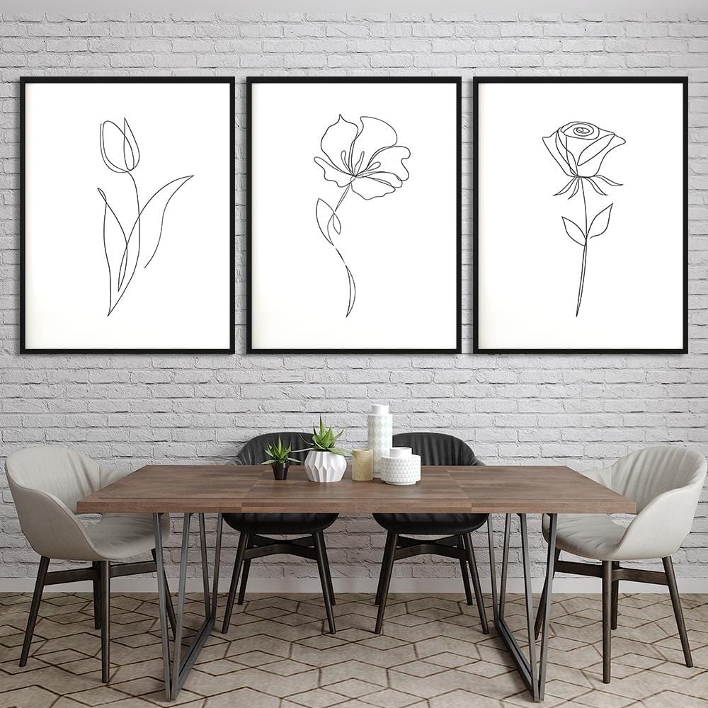 Flower lines Canvas