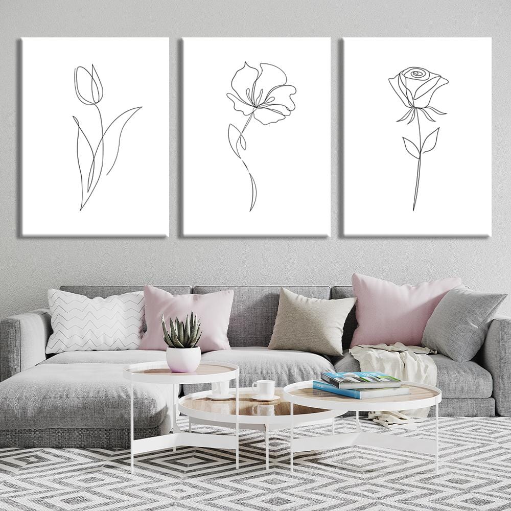 Flower lines Canvas