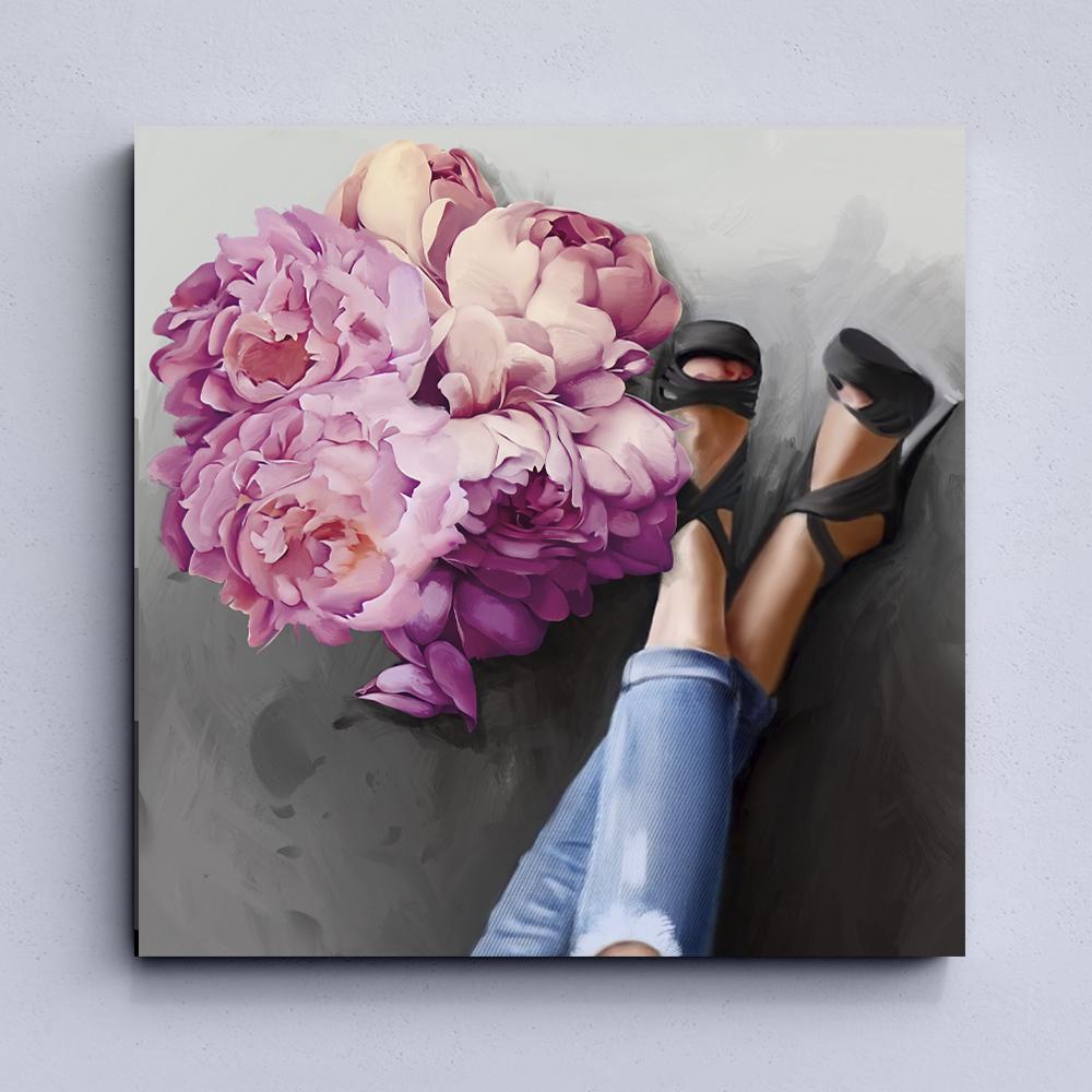 Flowers and heels Canvas