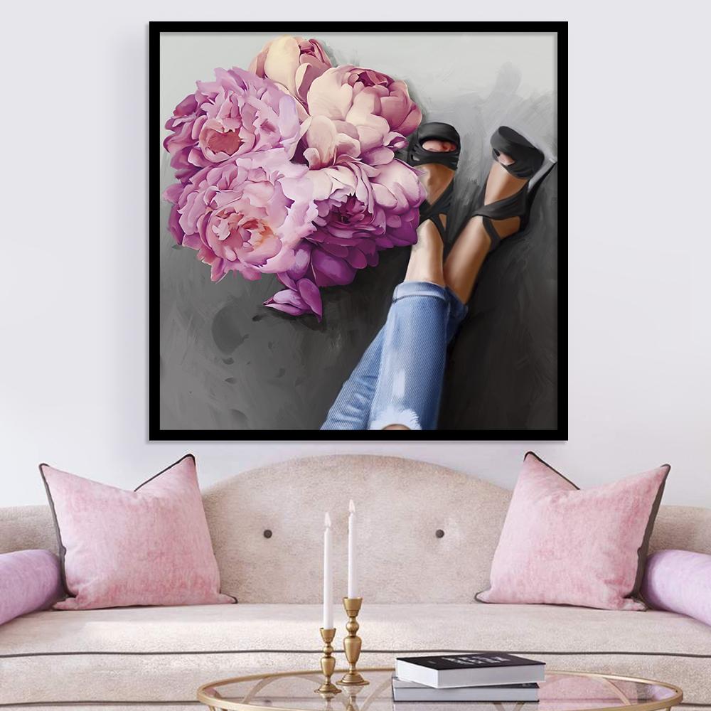 Flowers and heels Canvas