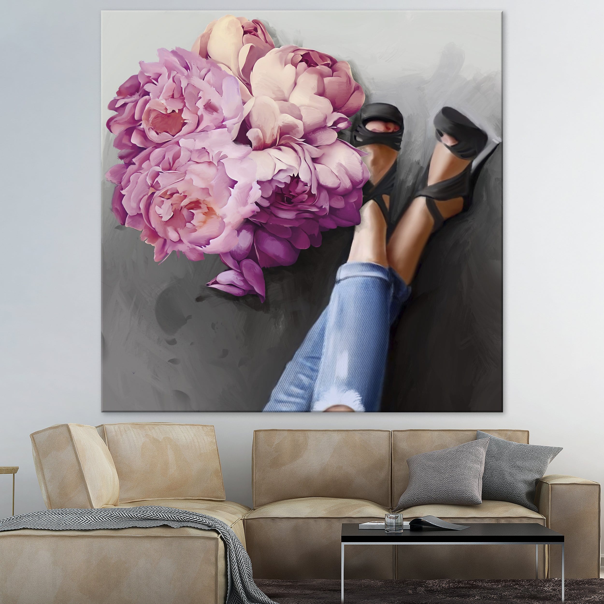 Flowers and heels Canvas