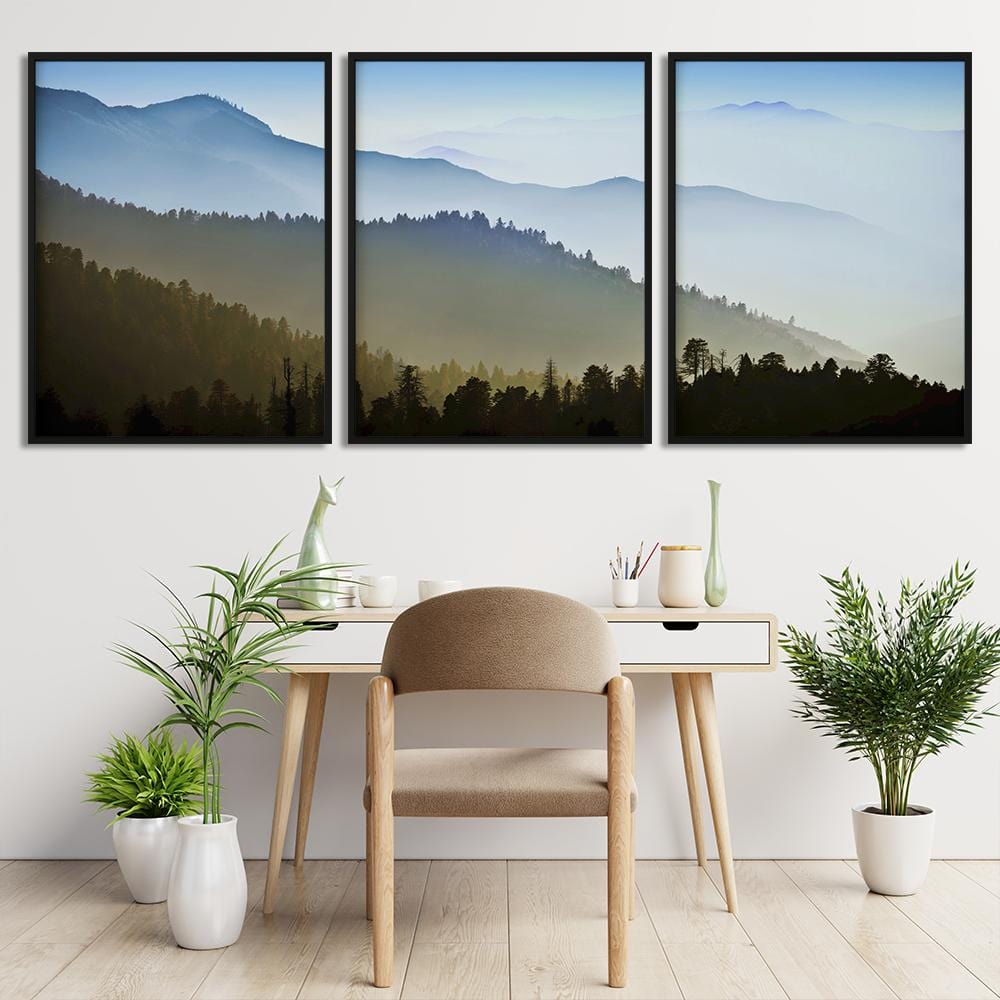 Forest in fog Canvas