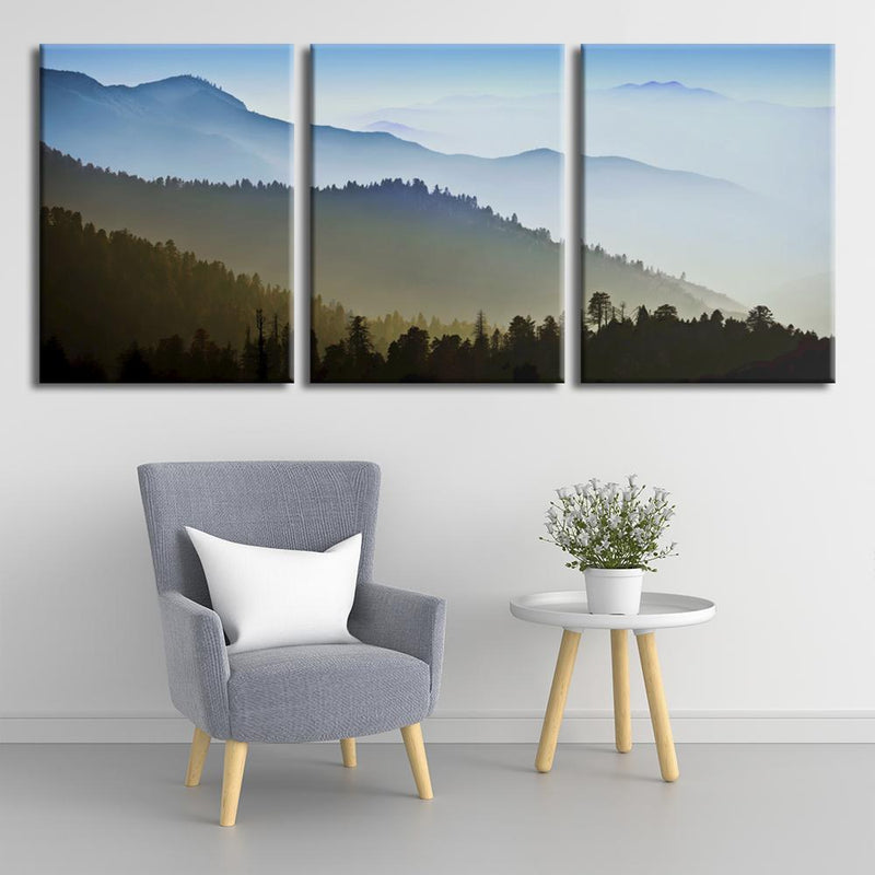 Forest in fog Canvas