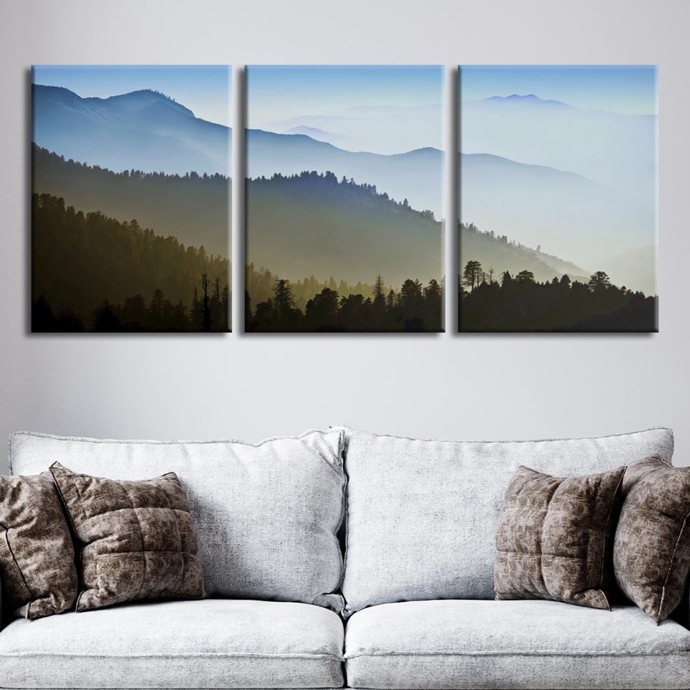 Forest in fog Canvas