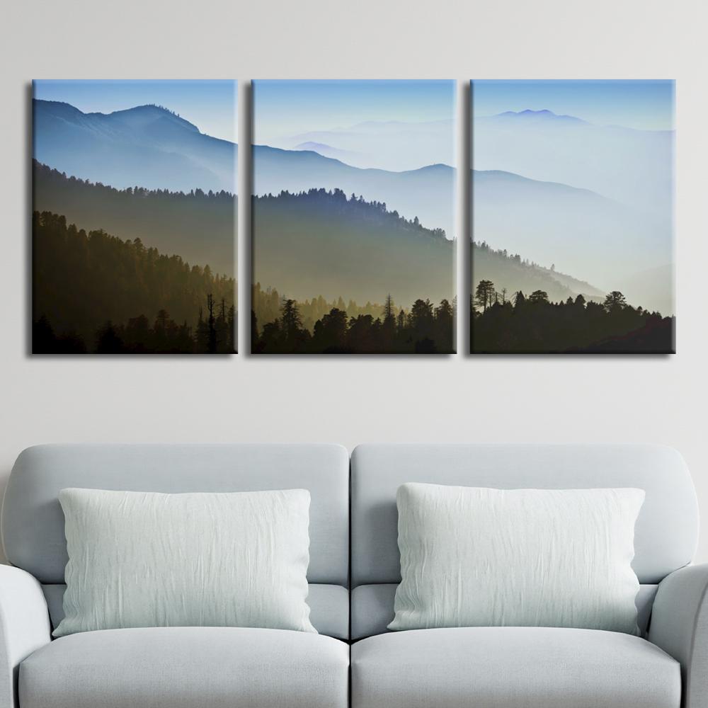 Forest in fog Canvas