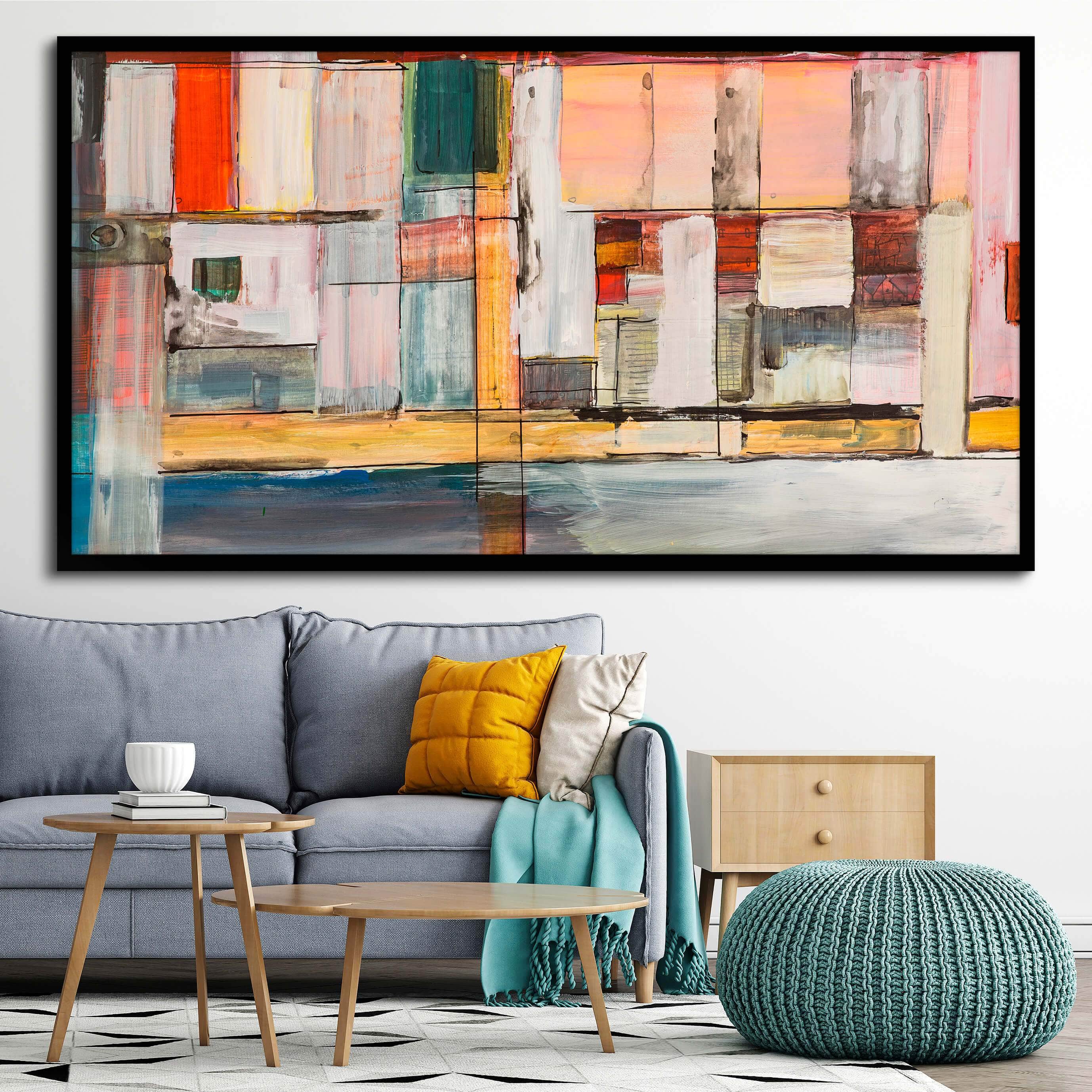 Geometric Abstraction Canvas