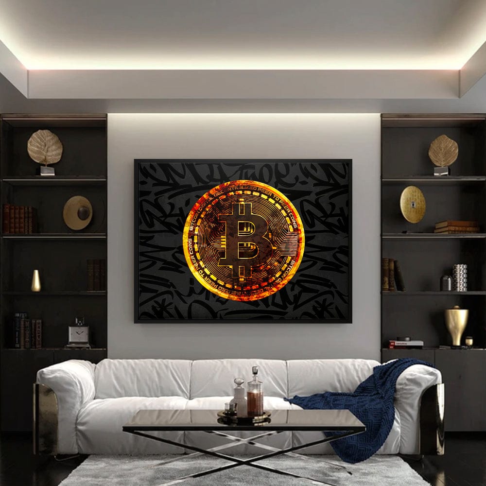 Gold Bitcoin Canvas