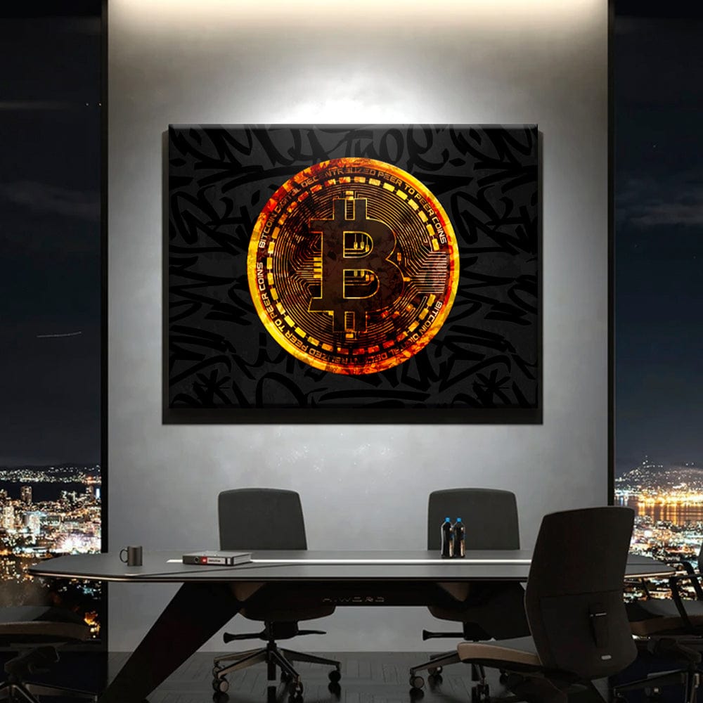 Gold Bitcoin Canvas