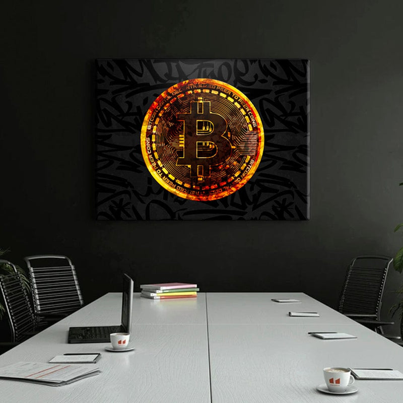 Gold Bitcoin Canvas