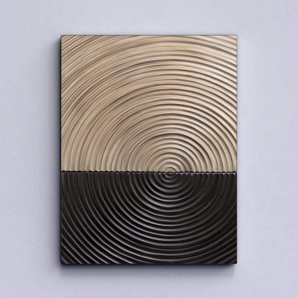 Gold Black Abstract Canvas