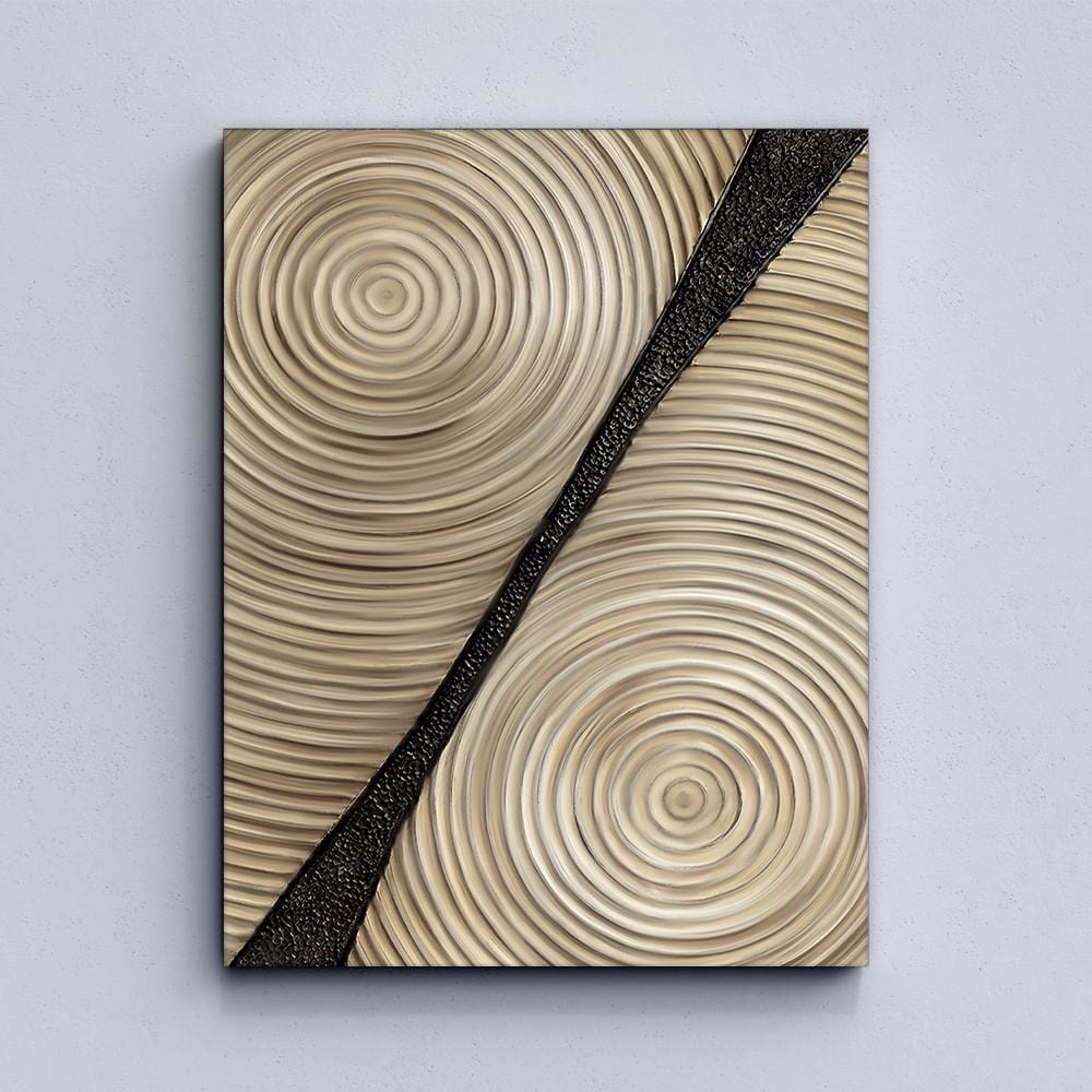 Gold Black Abstract Canvas