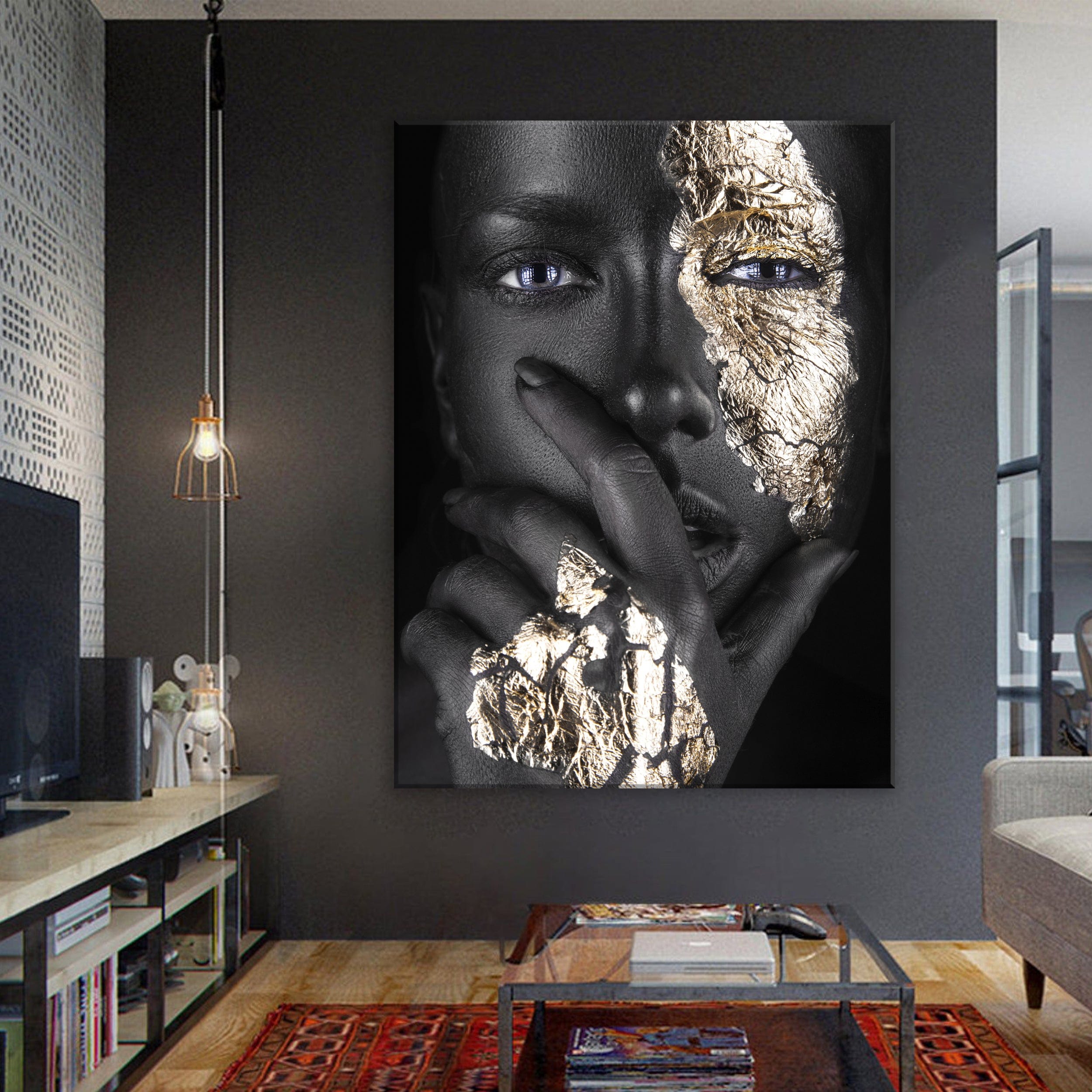 Golden Face Canvas