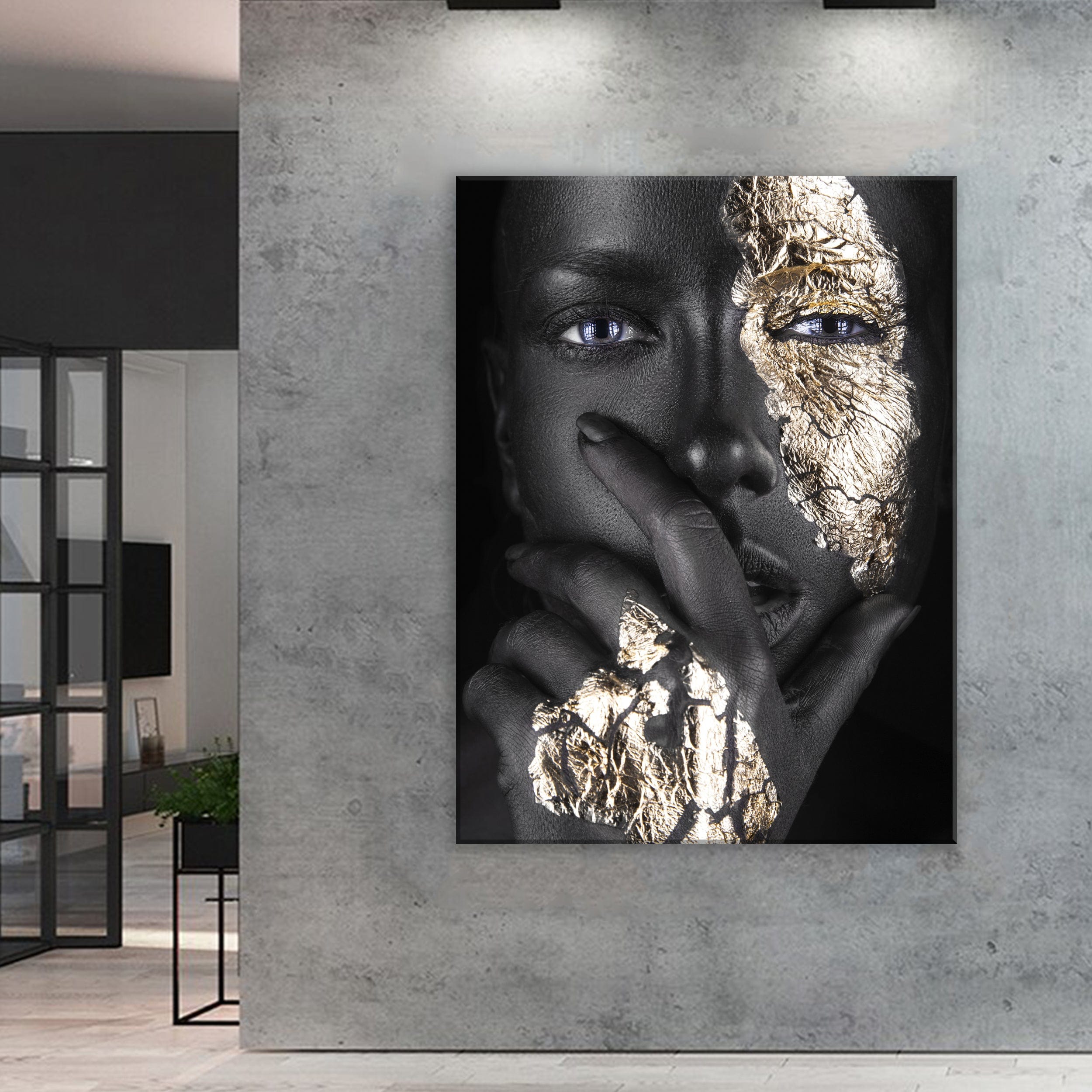 Golden Face Canvas