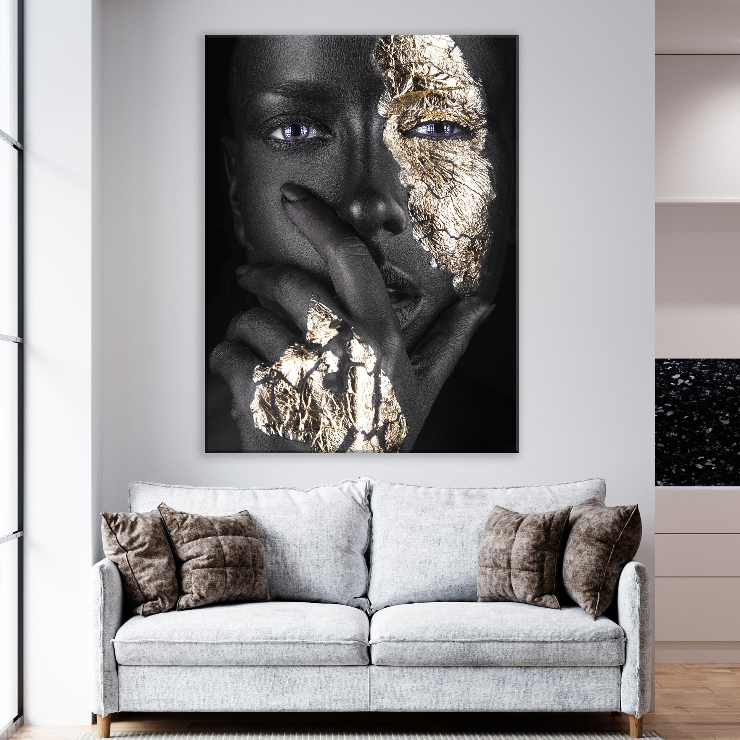 Golden Face Canvas