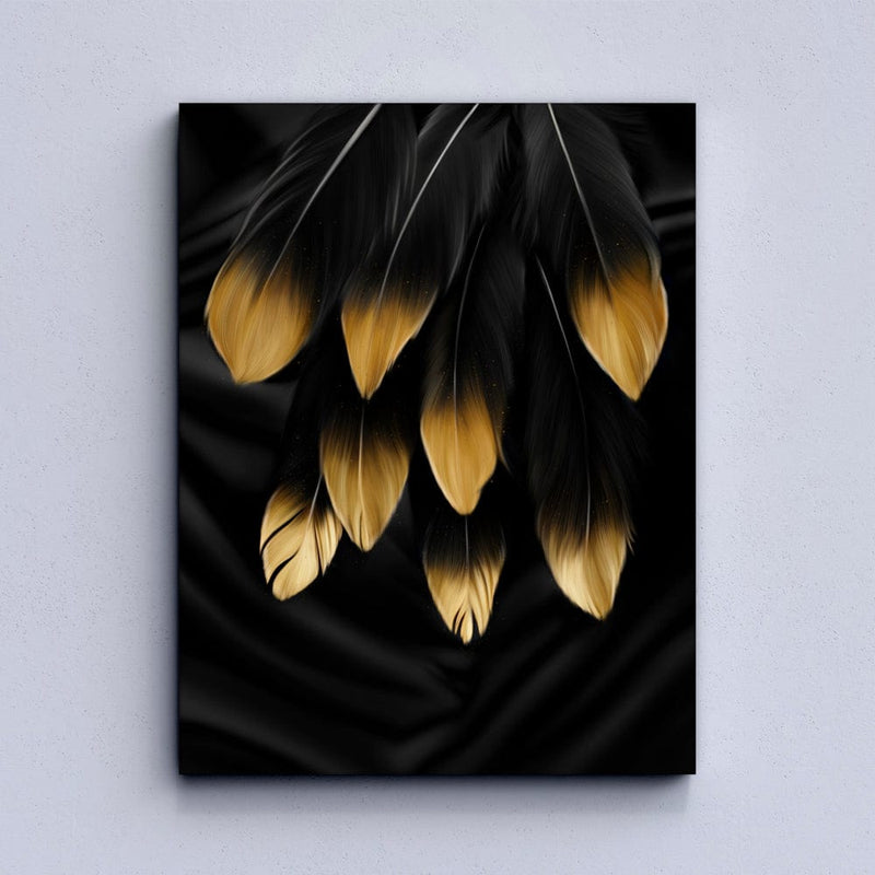 Golden Feathers Canvas