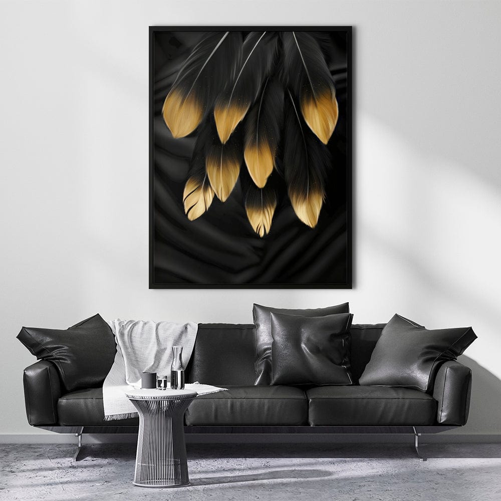 Golden Feathers Canvas