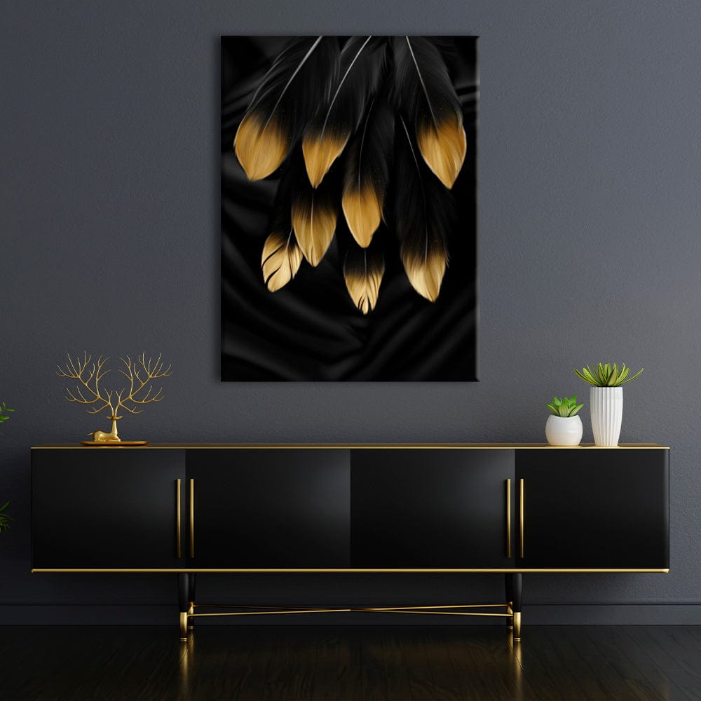 Golden Feathers Canvas