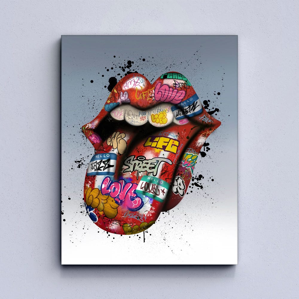 Graffiti Lips Canvas