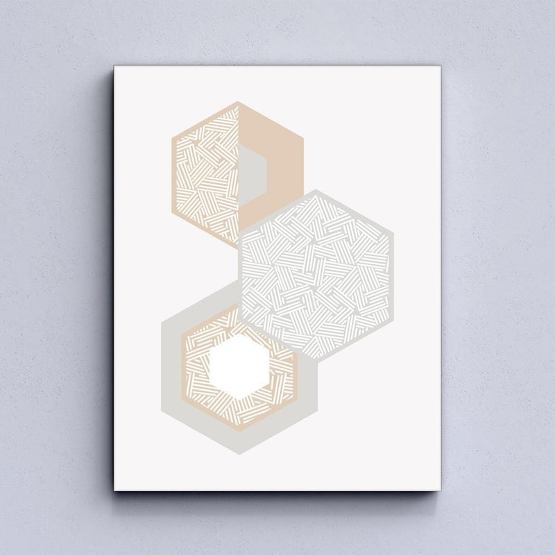 Toile Abstraction Hexagones