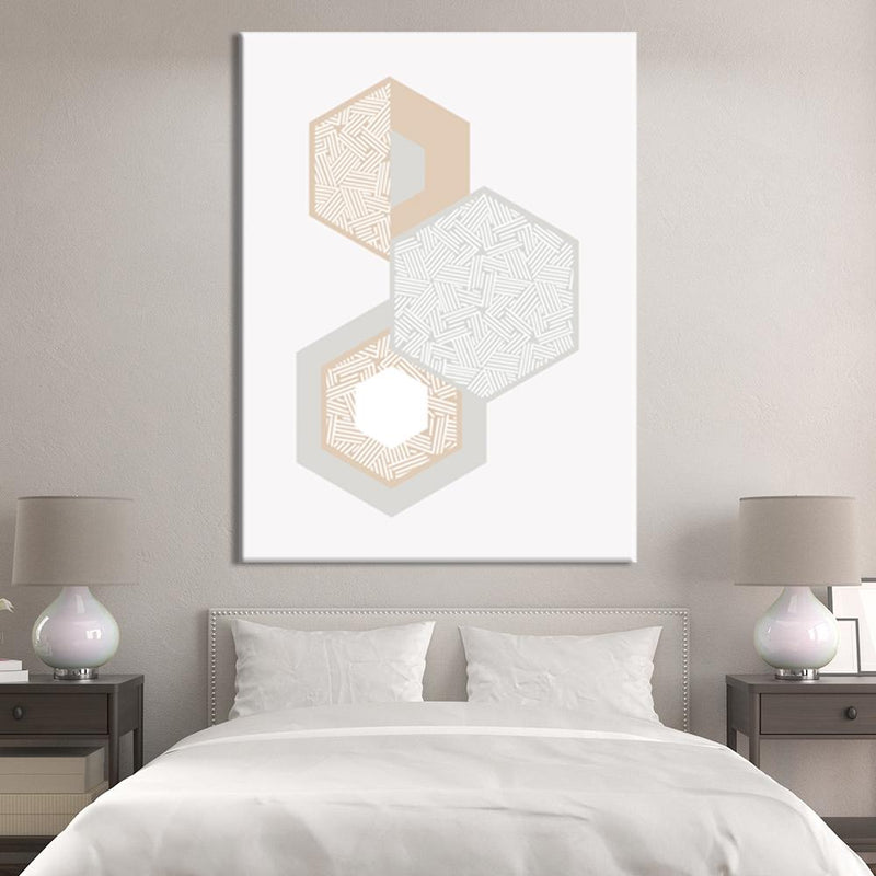 Hexagons Abstraction Canvas