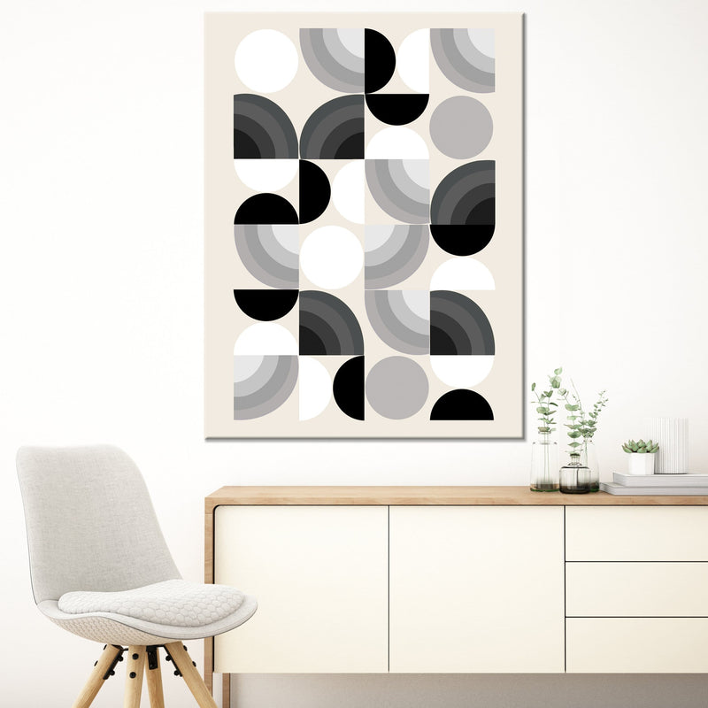 Labyrinth Puzzle Gray Canvas