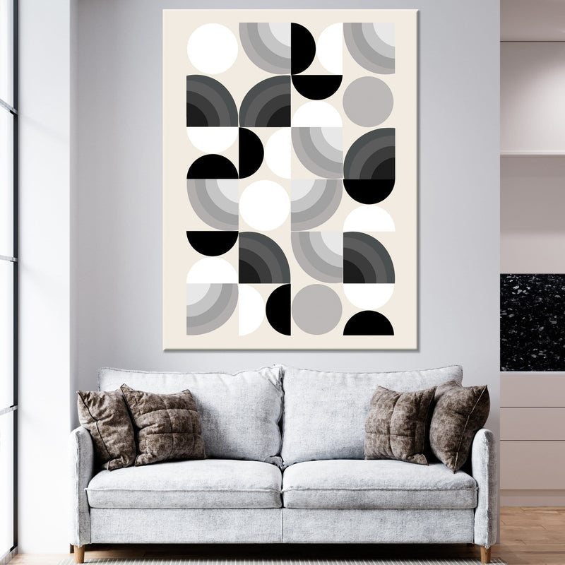 Labyrinth Puzzle Gray Canvas