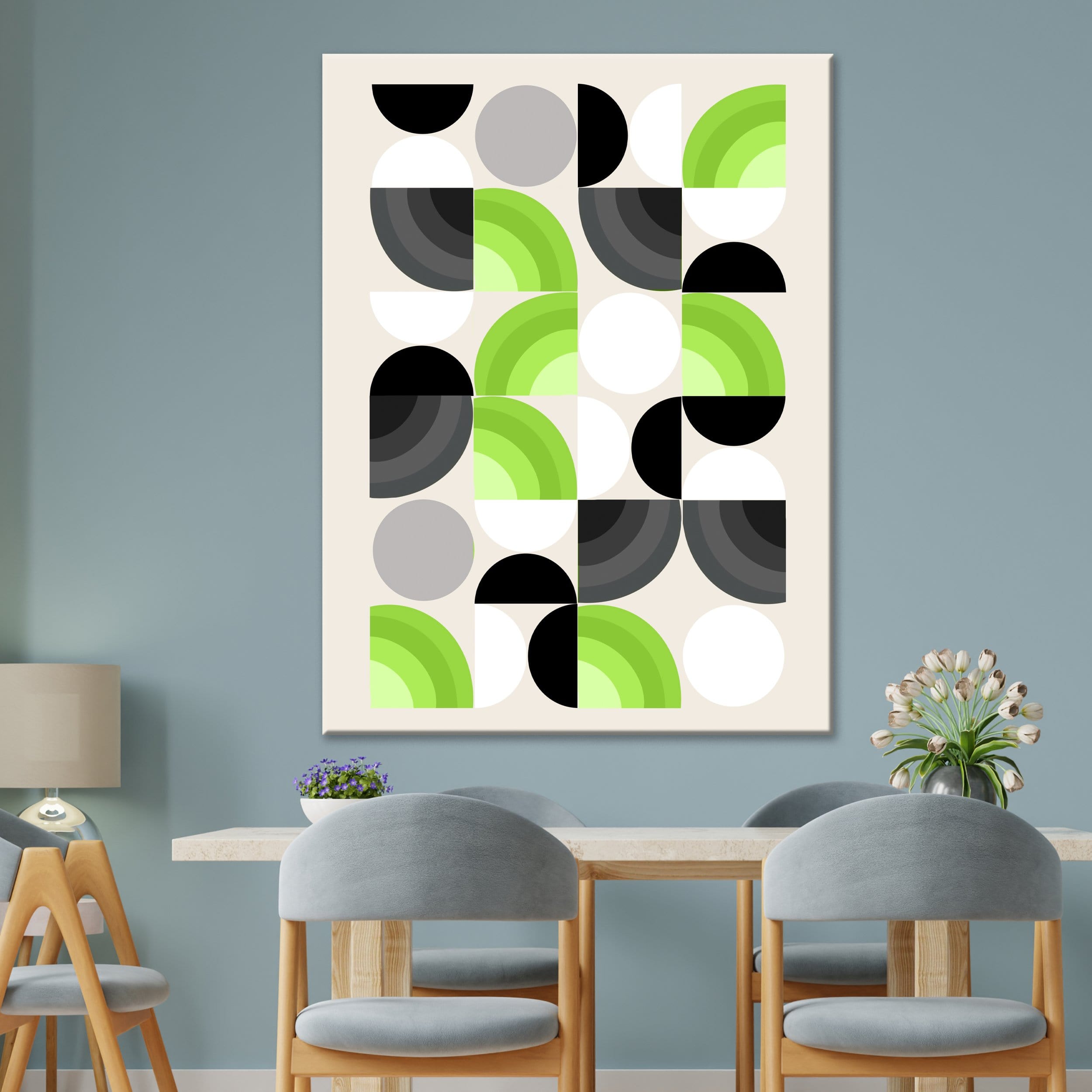 Labyrinth Puzzle Green Canvas